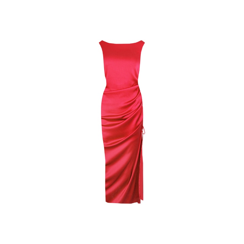 ERCOLINI MAXI DRESS LIPPY RED|4|6|8|10|12|14|16|18|20|22|24