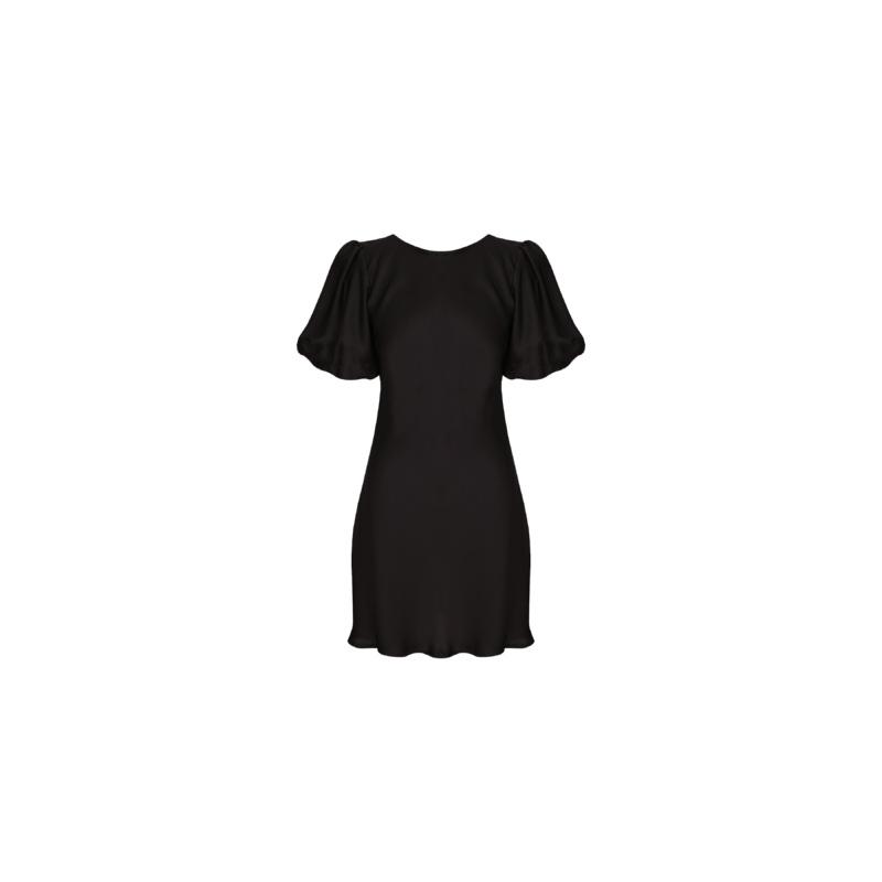 KENDALL SATIN MINI DRESS ESPRESSO