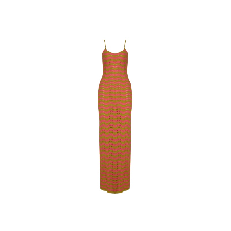 PARADISO MAXI DRESS GRAPEFRUIT GRASS