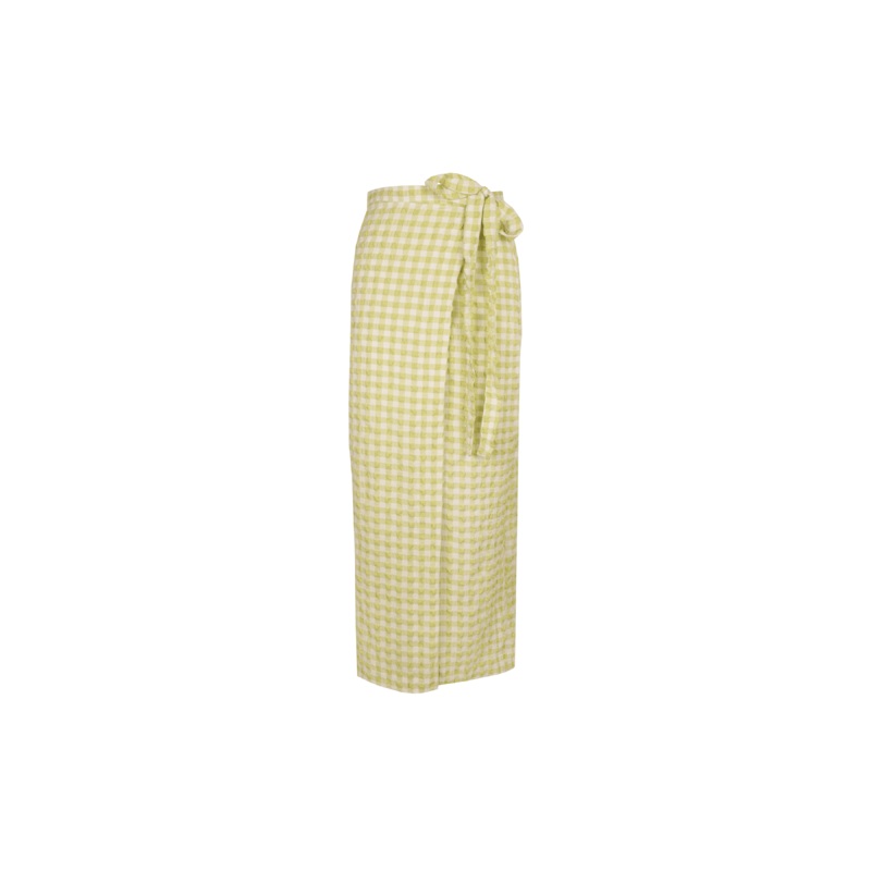 PRISM MIDI SKIRT LIME GINGHAM|4|6|8|10|12|14|16|18|20