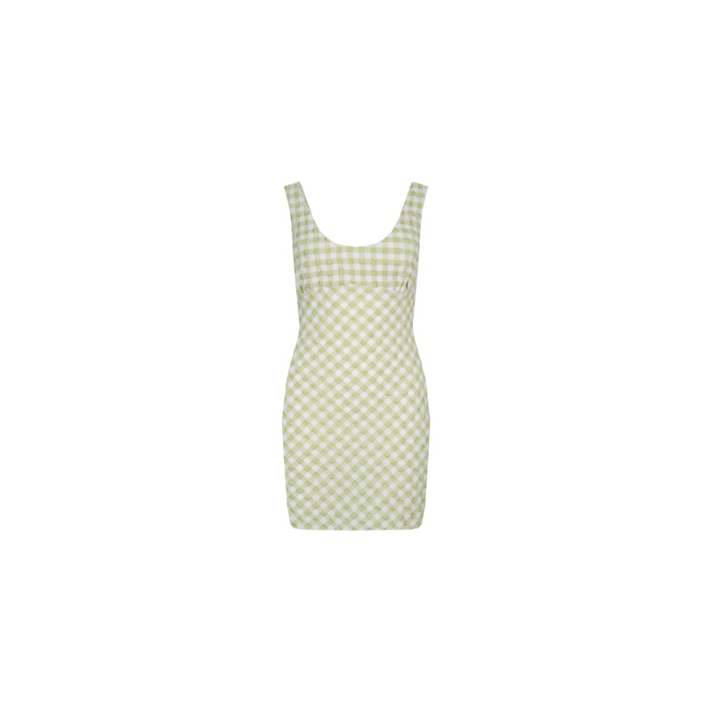 PRISM MINI DRESS LIME GINGHAM|4|6|8|10|12|14|16|18|20