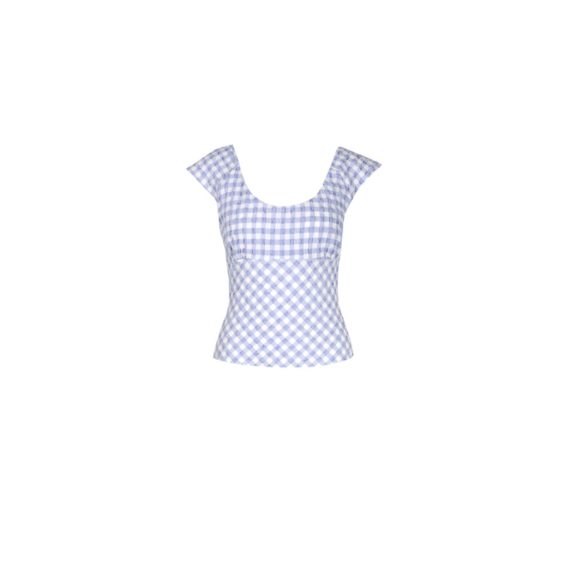 PRISM TOP PERIWINKLE GINGHAM|4|6|8|10|12|14|16|18|20