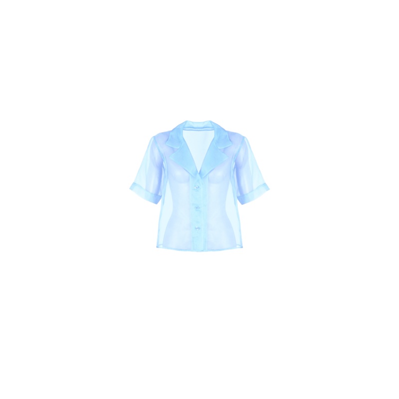 SESAME SILK SHIRT SKY|4|6|8|10|12|14|16|18|20|22|24