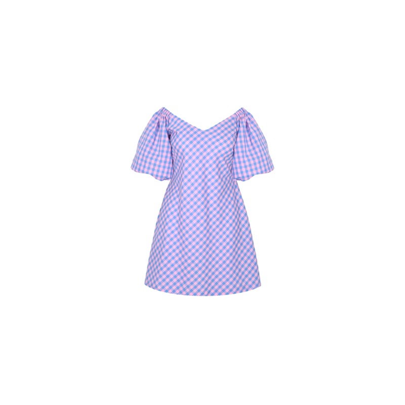 BON GINGHAM MINIDRESS PINKBLUEGINGHAM