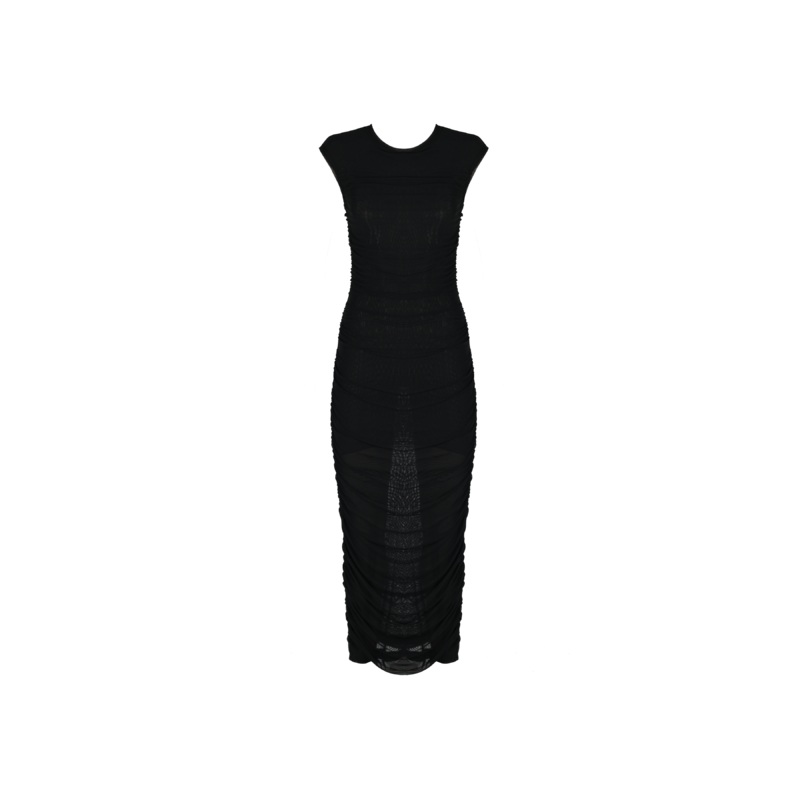 BOUNCE MESH TANK DRESS BLACK|4|6|8|10|12|14|16|18|20