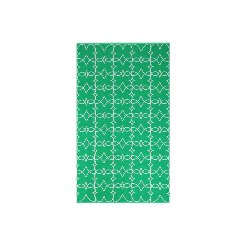 BUTTERFLY BEACH TOWEL GREEN/CREAM