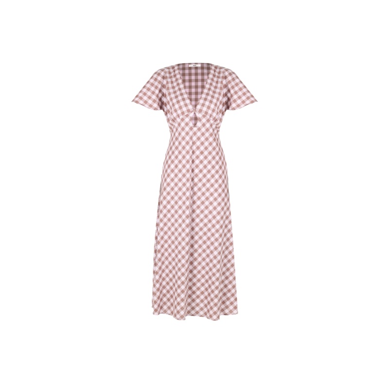 CLOVER MIDI DRESS LILAC GINGHAM