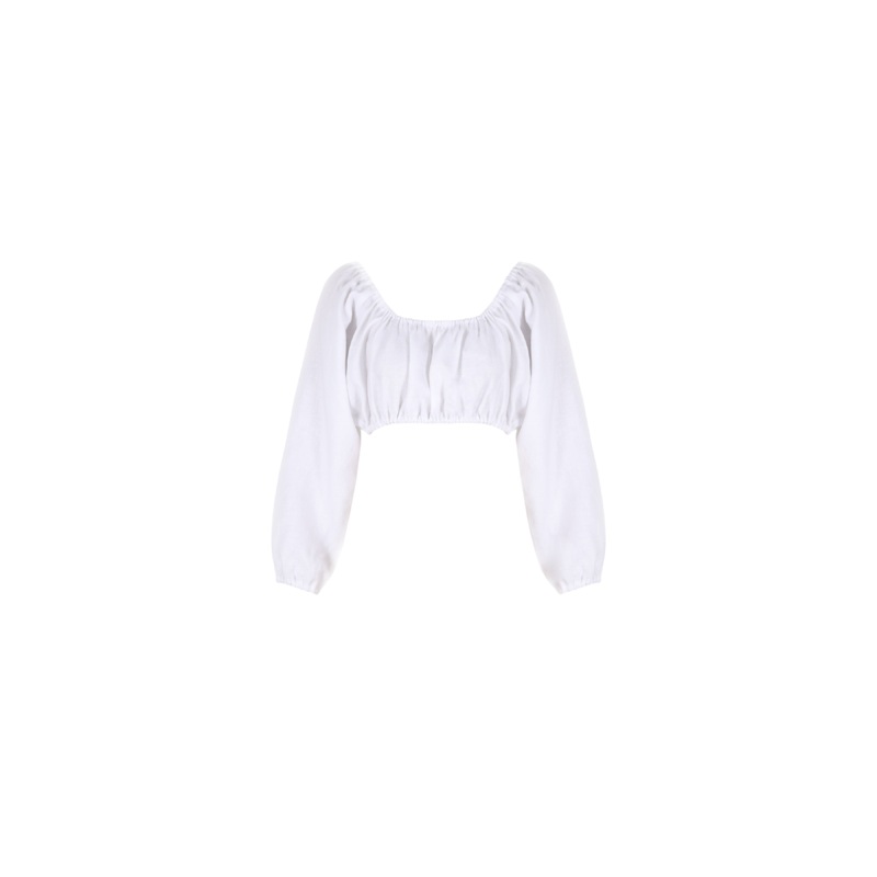 MELLOW LINEN CROP WHITE|4|6|8|10|12|14|16|18|20