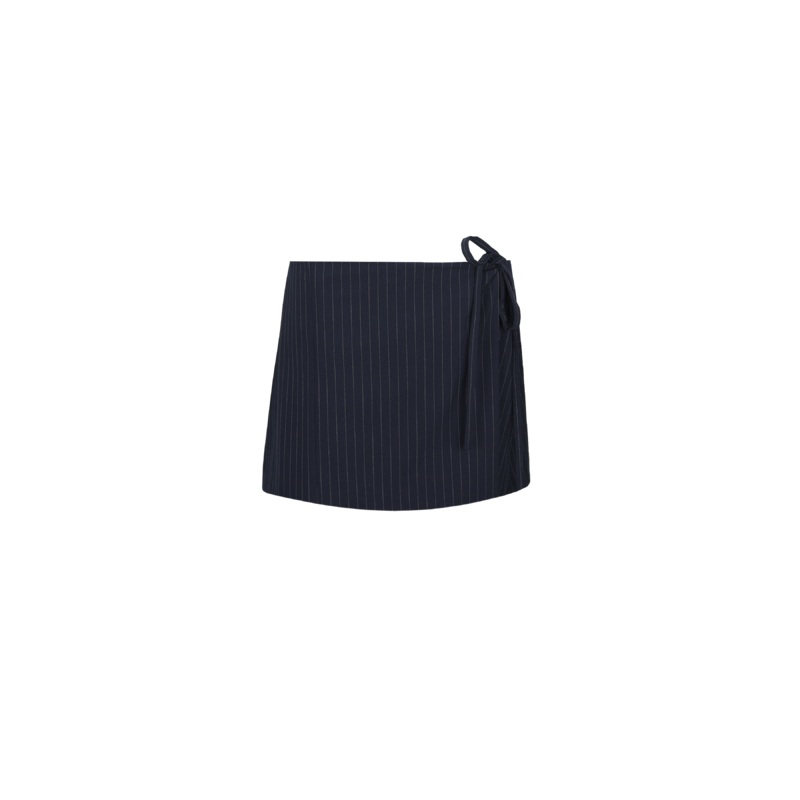 MILO MINI SKIRT NAVY PINSTRIPE