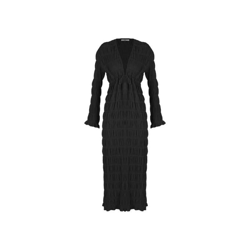 MIRELLA KAFTAN DRESS BLACK|4|6|8|10|12|14|16|18|20|22|24