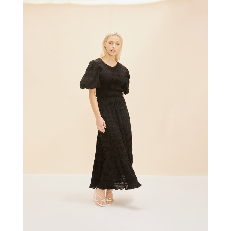MIRELLA PRAIRIE DRESS BLACK|4|6|8|10|12|14|16|18|20