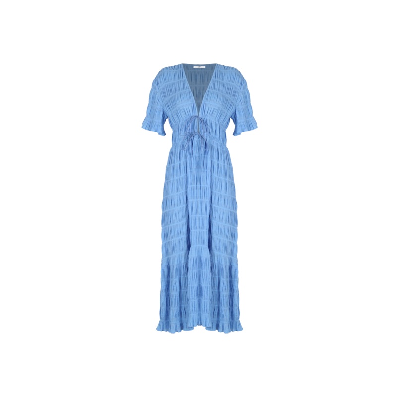MIRELLA V-NECK DRESS CORNFLOWER