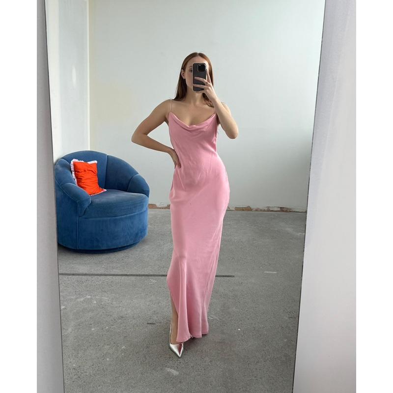 POPPY COWL DRESS BUBBLEGUM|4|6|8|10|12|14|16|18|20|22|24