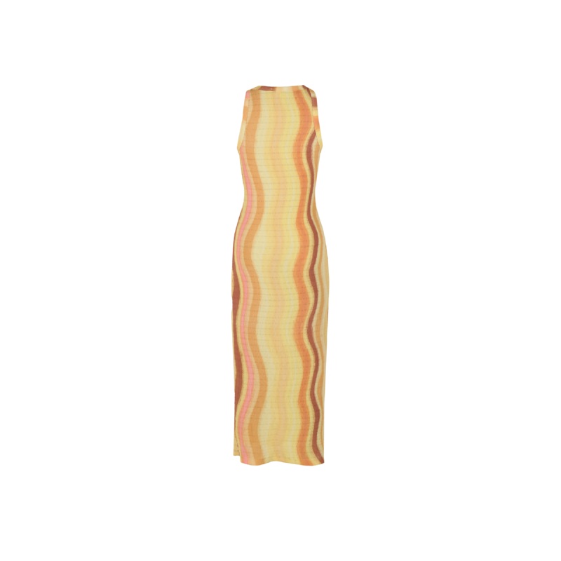 SOLAR CRINKLE DRESS SOLAR PRINT