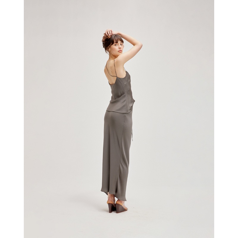 SOLAR SATIN CAMISOLE CHARCOAL|4|6|8|10|12|14|16|18|20