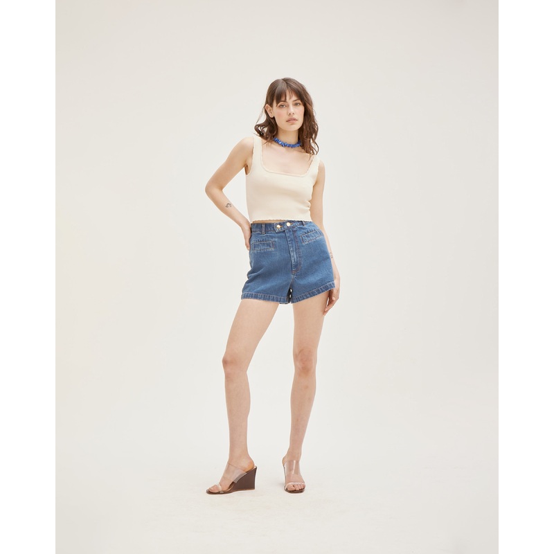 SUZIE DENIM SHORT INDIGO|4|6|8|10|12|14|16|18|20