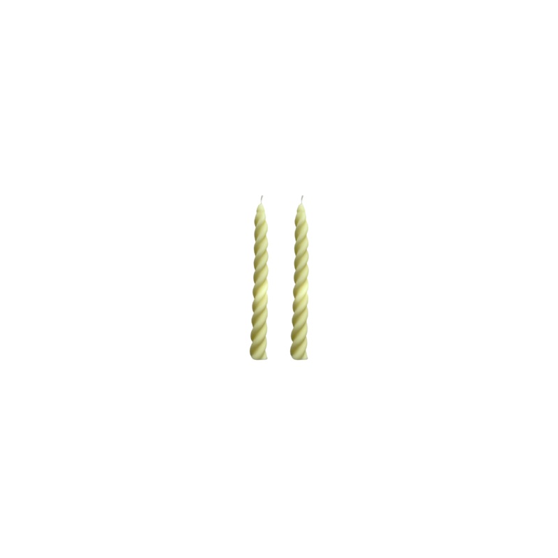 TWIRL CANDLE SET YELLOW|Default Title
