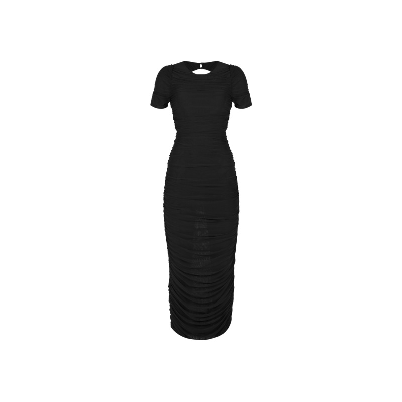 BOUNCE MESH DRESS BLACK|4|6|8|10|12|14|16|18|20
