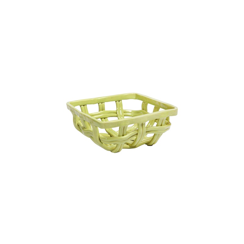 CERAMIC BASKET GREEN|Default Title