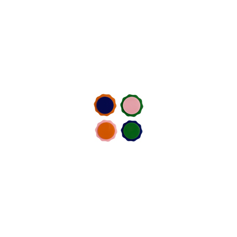 COASTER WOBBLY SET OF 4 MULTI|Default Title