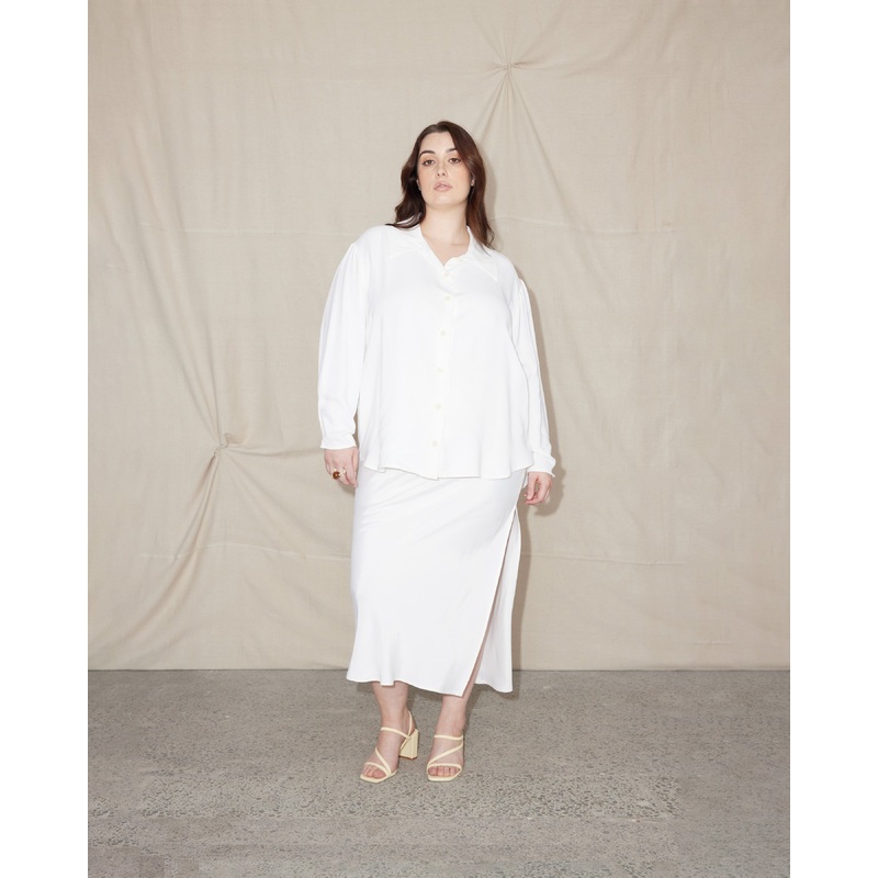 JOHARI SHIRT WHITE|4|6|8|10|12|14|16|18|20|22|24