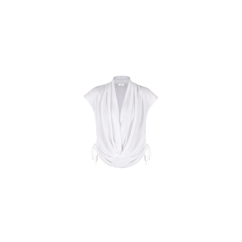 LAFAYETTE CAP SLEEVE BLOUSE WHITE