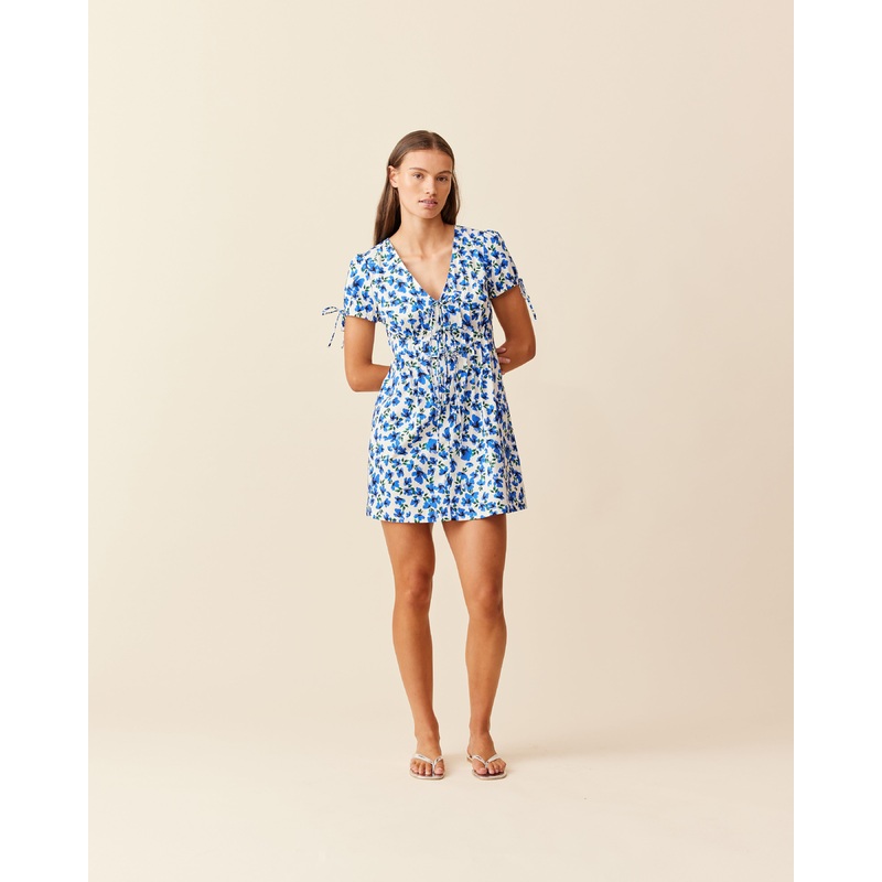 SIMONA MINI DRESS  SOMETHING BLUE FLORAL