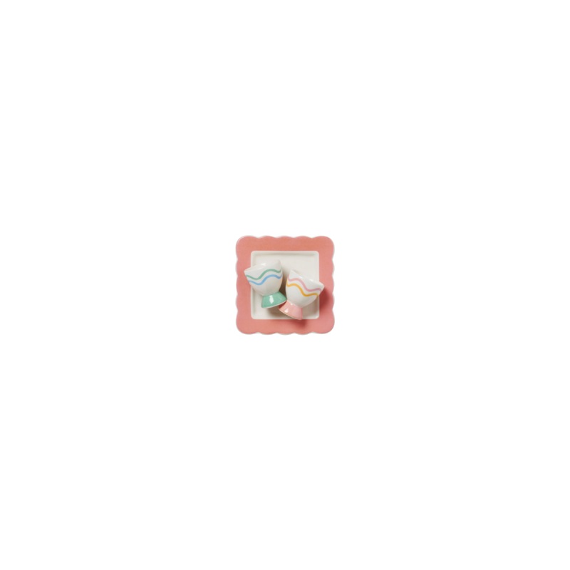 WAVY EGG CUP SET MULTI|Default Title