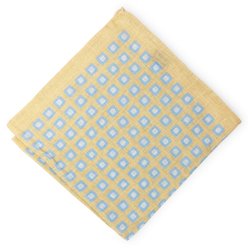 Chicklets: Linen Pocket Square – Peach