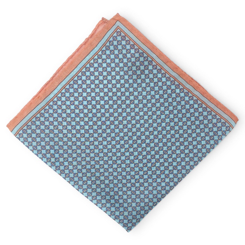 Connected: Silk Pocket Square – Peach