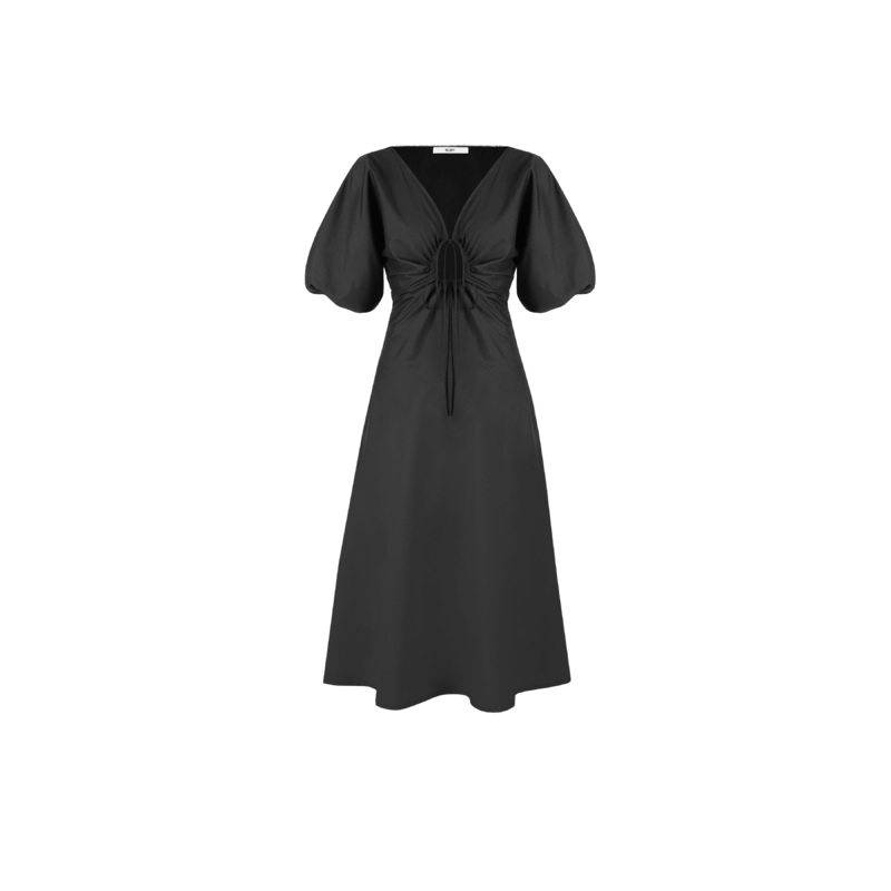 DONOVAN TIE DRESS BLACK|4|6|8|10|12|14|16|18|20|22|24