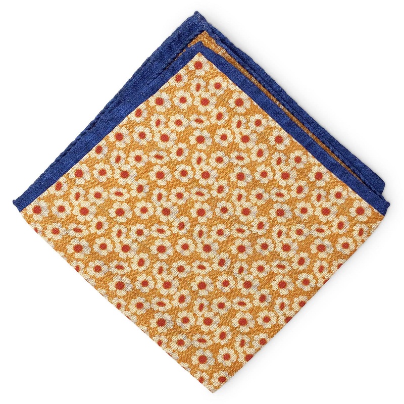 Eseeola Lodge Reversible: Silk Pocket Square – Orange
