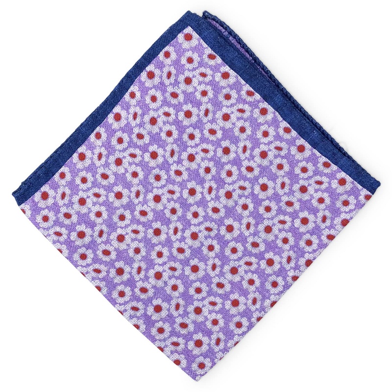 Eseeola Lodge Reversible: Silk Pocket Square – Purple