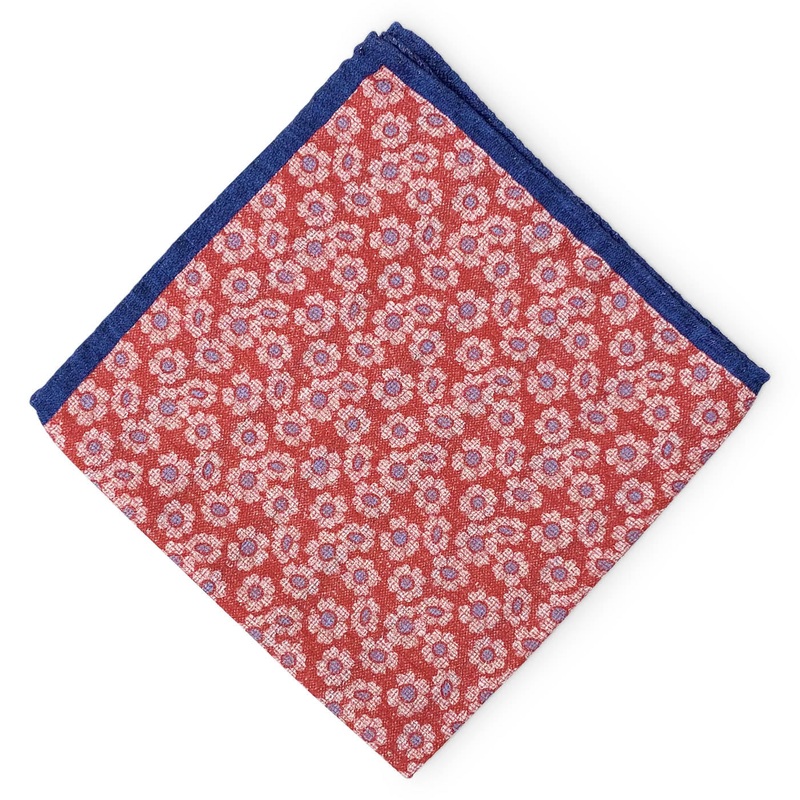 Eseeola Lodge Reversible: Silk Pocket Square – Red