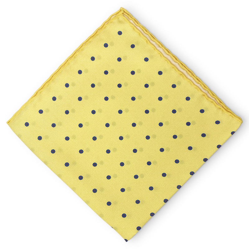 Grace Bay: Silk Pocket Square – Yellow