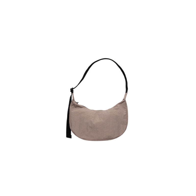 MEDIUM NYLON CRESCENT BAG TAUPE
