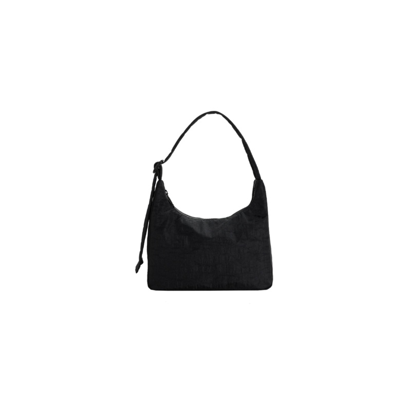 NYLON SHOULDER BAG BLACK|ONE SIZE