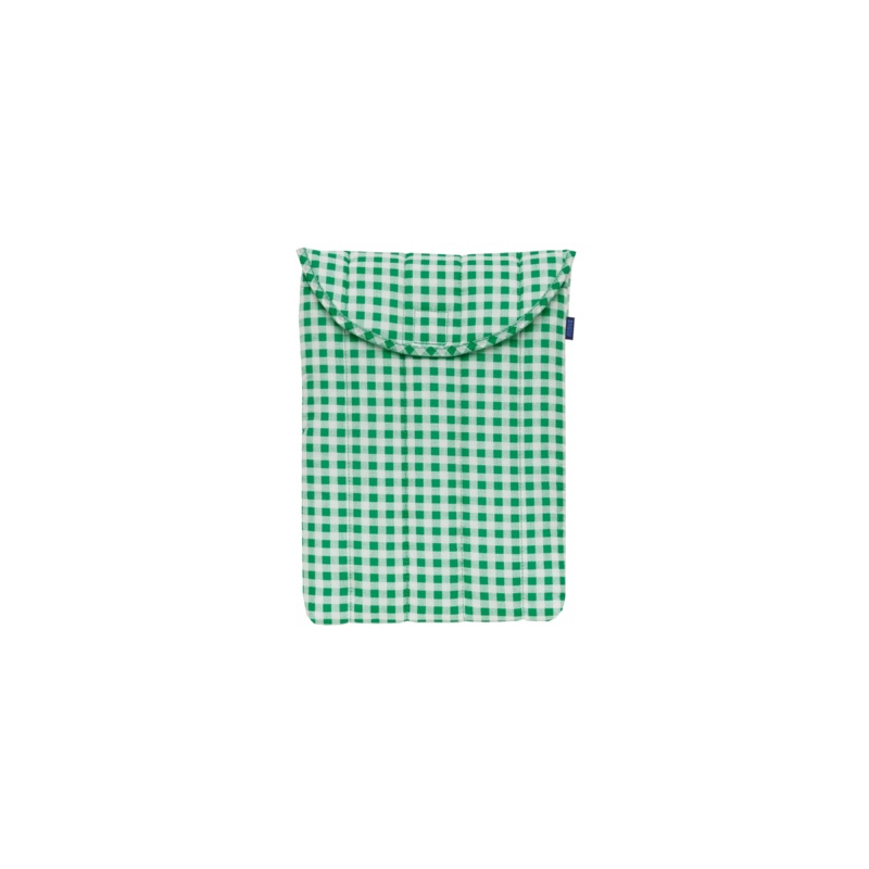 PUFFY 13 LAPTOP SLEEVE GREEN GINGHAM
