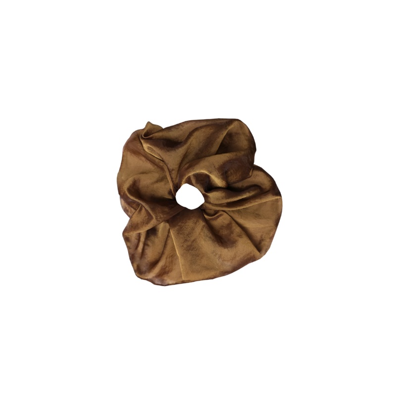 SESAME SILK SCRUNCHIE CHESTNUT BROWN