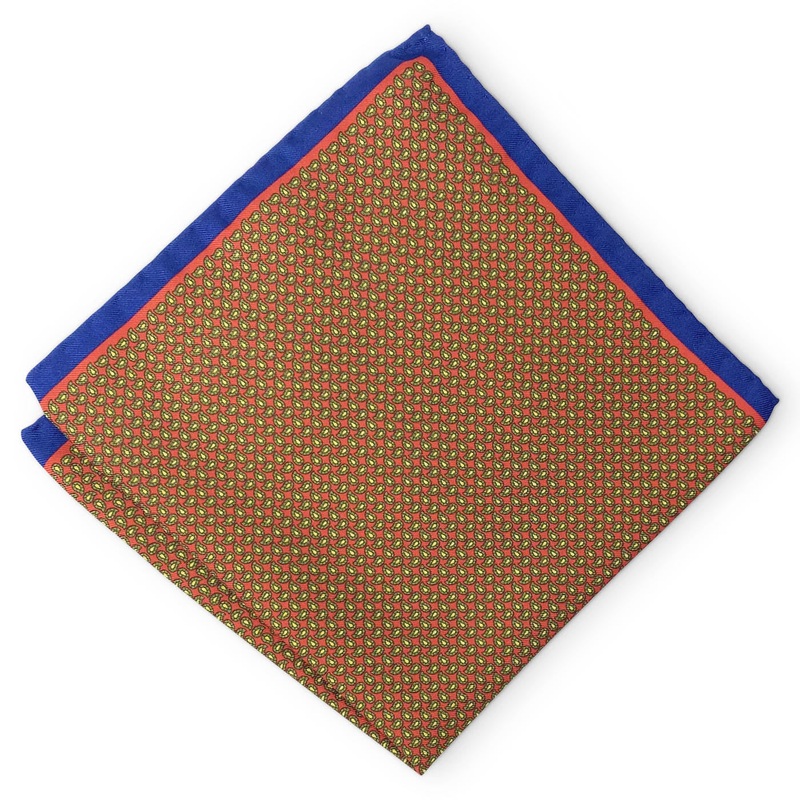 Tiny Pine: Silk Pocket Square – Red