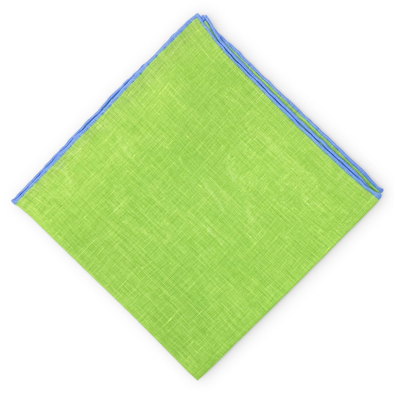 Antigua: Linen Pocket Square – Green