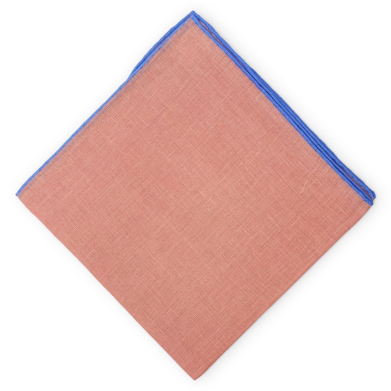 Antigua: Linen Pocket Square – Peach