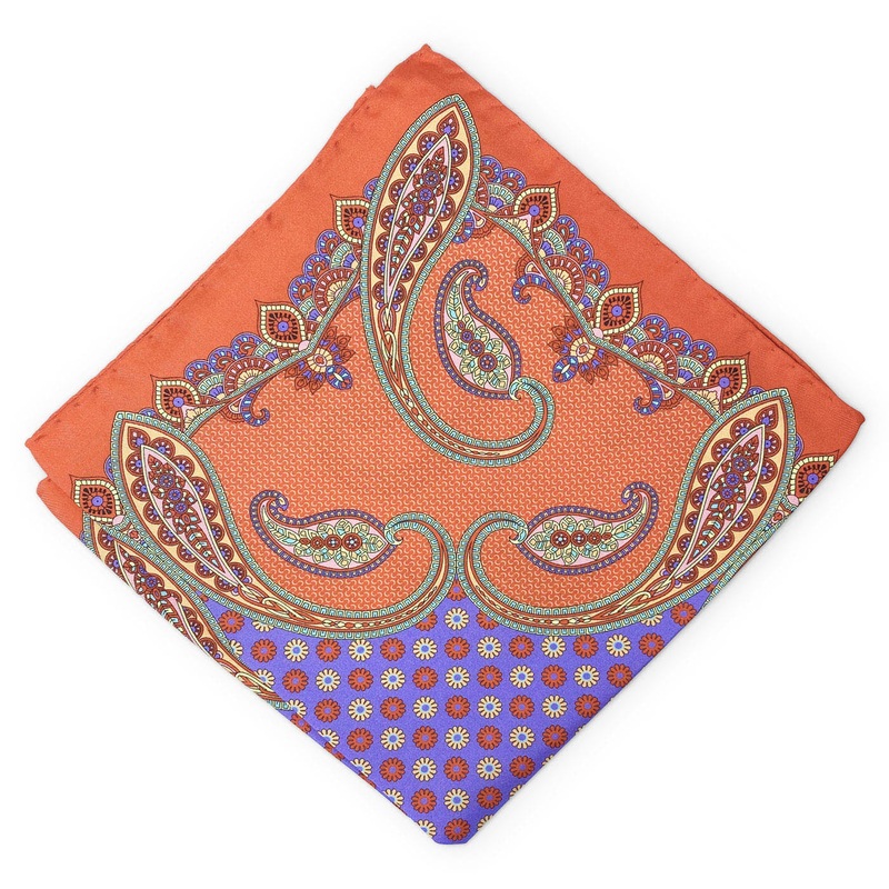 Astaire: Silk Pocket Square – Orange