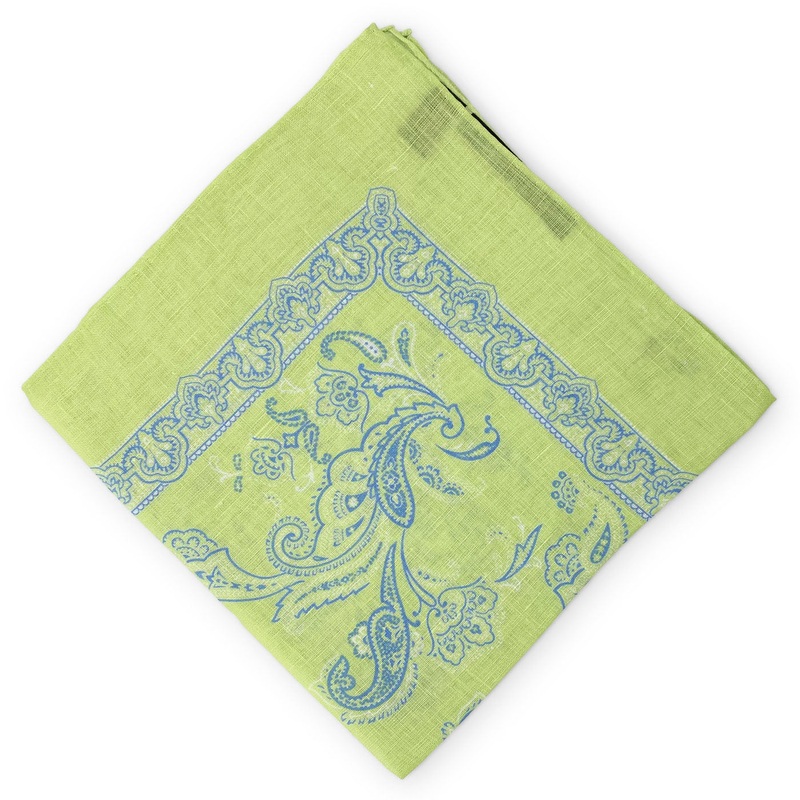 Bandana I: Linen Pocket Square – Lime