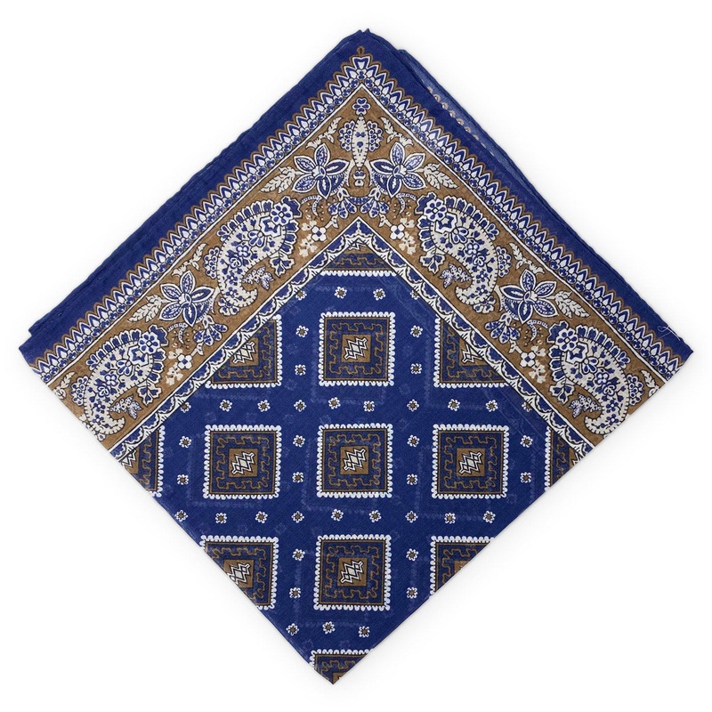 Bandana II: Cotton Pocket Square – Navy
