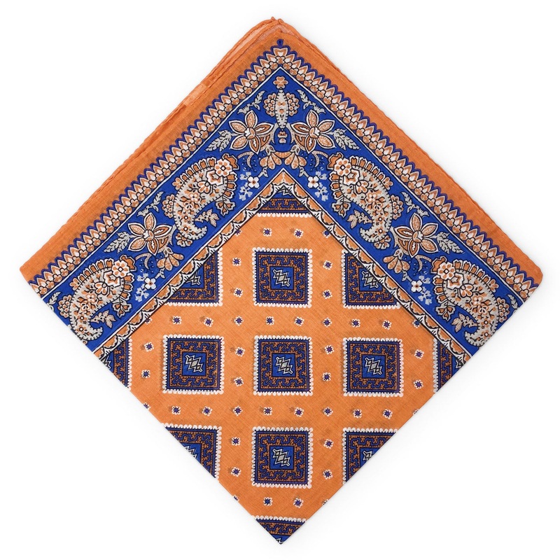 Bandana II: Cotton Pocket Square – Orange