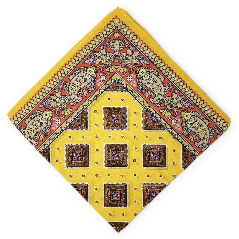 Bandana II: Cotton Pocket Square – Yellow
