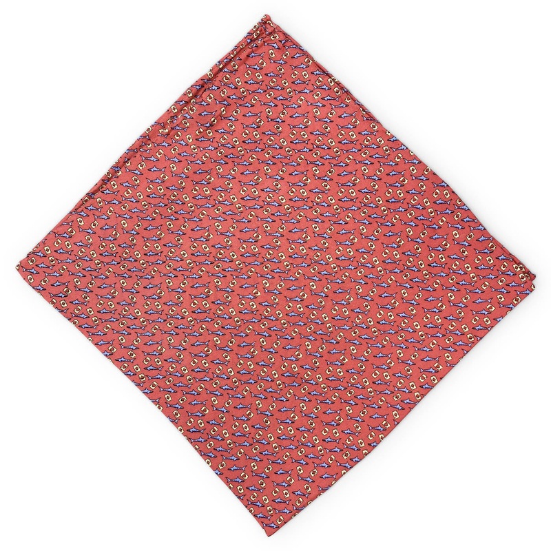 Card Shark: Silk Pocket Square – Red