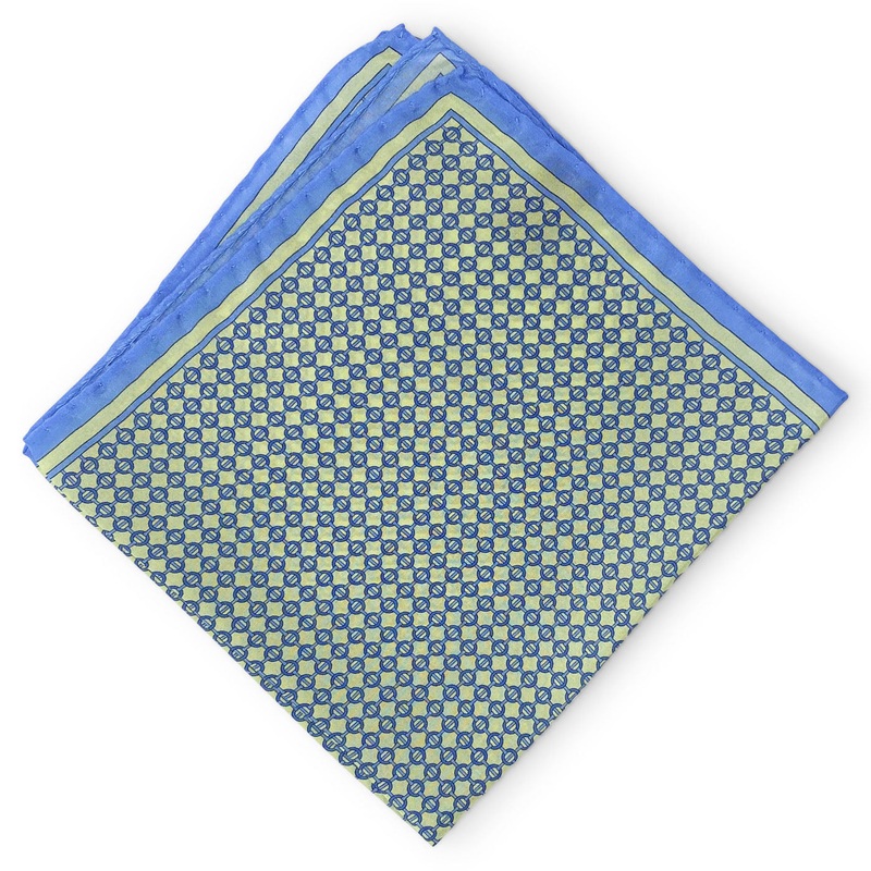 Connected: Silk Pocket Square – Blue