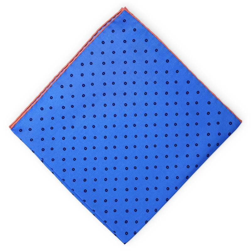 Dotty: Silk Pocket Square – Blue